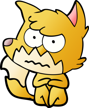 Bir insan tarafından çizilmiş bir tilki.