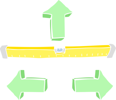 Bir insan tarafından çizilen düz düzenin düz renk çizimi