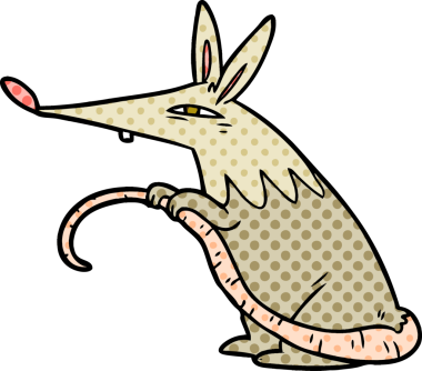 Bir insan tarafından çizilmiş sinsi bir fare.