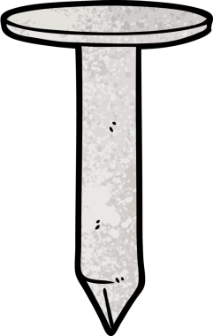 bir insan tarafından çizilmiş karikatür çivisi