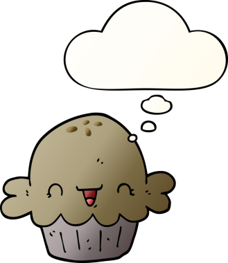 Düşünce baloncuklu tatlı çizgi film turtası bir insan tarafından çizilmiş.