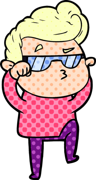 Bir insan tarafından çizilmiş havalı bir çizgi film.