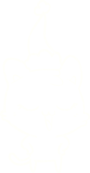 Bir insan tarafından çizilen Noel Kedisi Tebeşiri