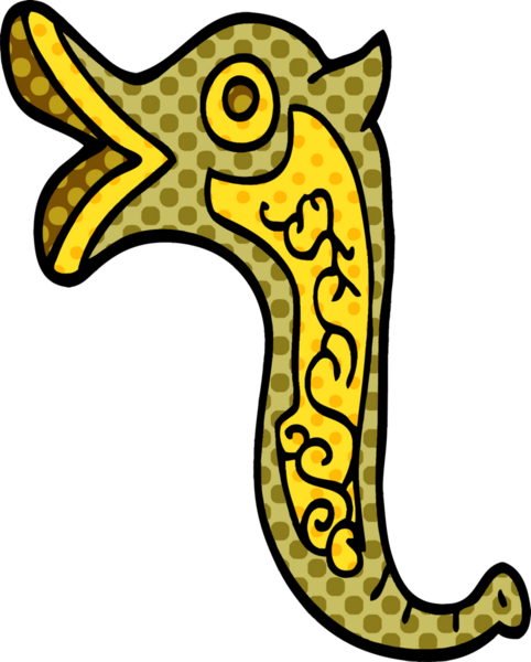 Bir insan tarafından çizilmiş karalama savaş borusu.