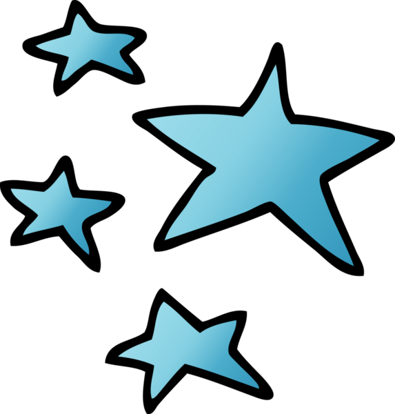 Bir insan tarafından çizilmiş karalama yıldızları.