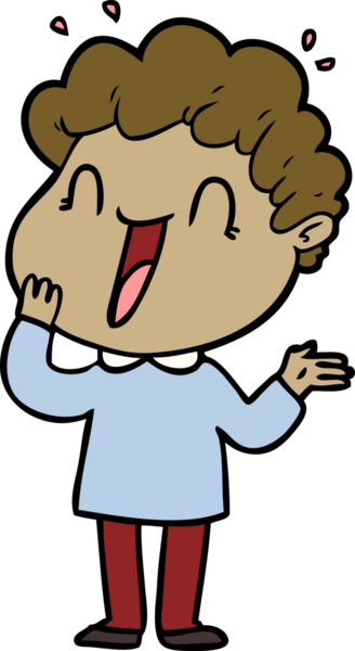 Bir insan tarafından çizilmiş mutlu bir adam.