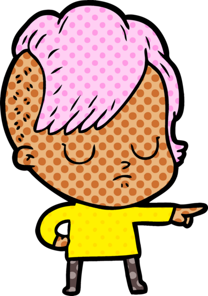 Bir insan tarafından çizilmiş karikatür kadın.