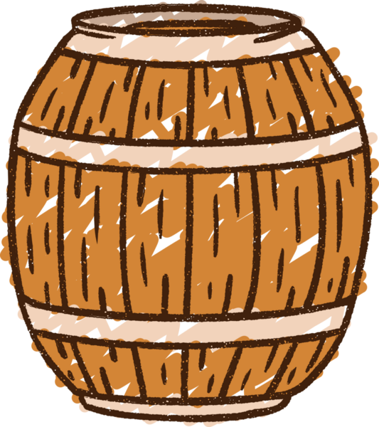 Bir insan tarafından çizilmiş Bira Fıçısı Tebeşiri