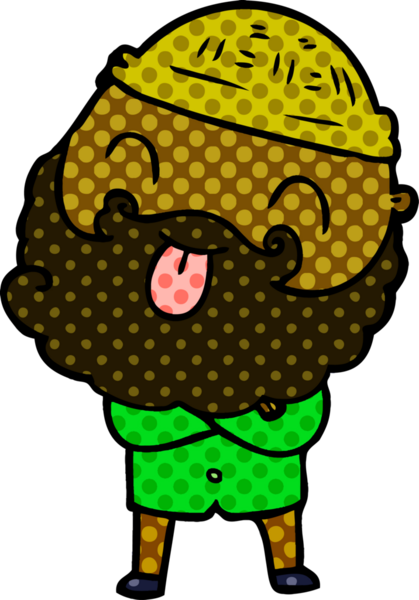 Bir insan tarafından çizilmiş sakallı bir adam.