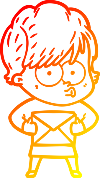 Bir insan tarafından çizilmiş bir karikatür kadın çizimi