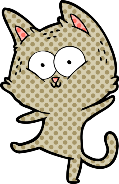 Bir insan tarafından çizilmiş kedi dansı çizgi filmi.