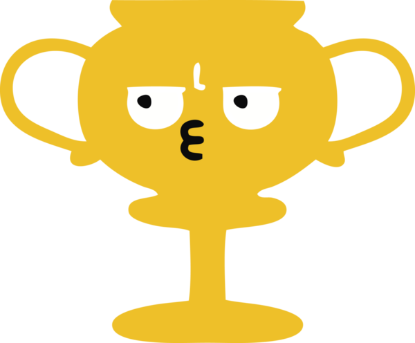 Bir insan tarafından çizilen kupanın düz renkli retro karikatürü