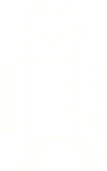 Bir insan tarafından çizilen robot tebeşiri.