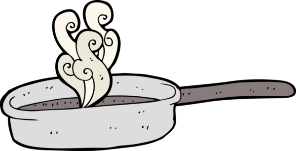 Bir insan tarafından çizilmiş çizgi film tavası.