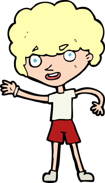 Bir insan tarafından çizilmiş sportif bir çizgi film karakteri