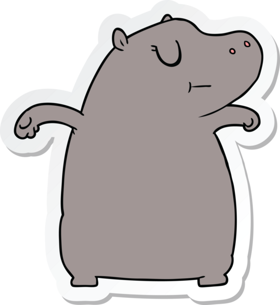 Bir insan tarafından çizilmiş karikatür suaygırının çıkartması.