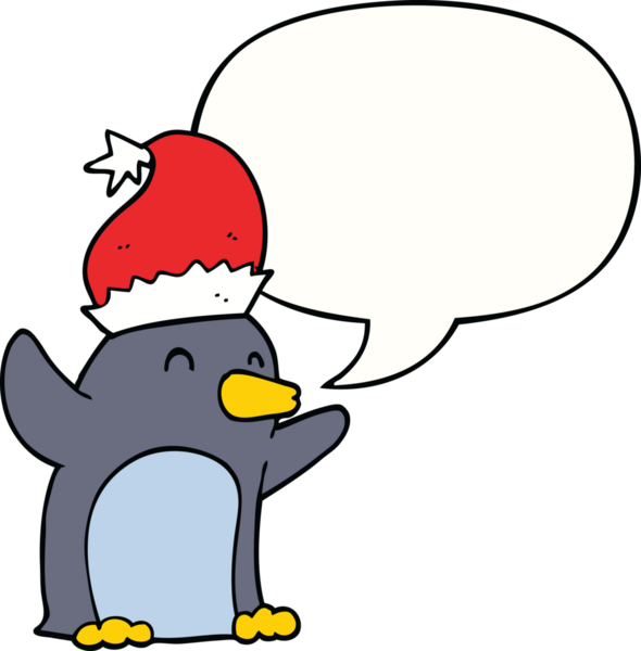 Bir insan tarafından çizilmiş güzel bir karikatür pengueni.