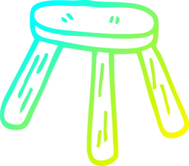 Bir insan tarafından çizilmiş soğuk gradyan çizgi çizimi.