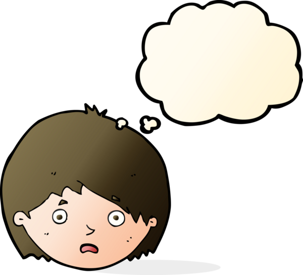Bir insan tarafından çizilmiş düşünce baloncuğu olan mutsuz bir çocuk.