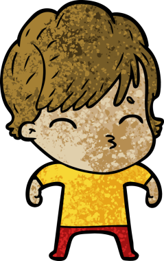 Bir insan tarafından çizilmiş bir çizgi film kadını.