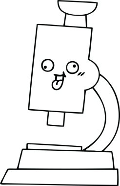 Bir insan tarafından çizilmiş bir mikroskop çizimi