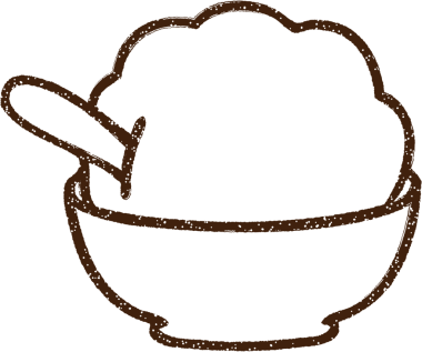 Bir insan tarafından çizilmiş çikolatalı dondurma kömürü.