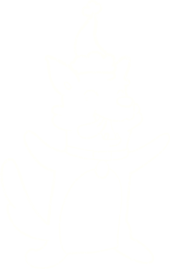 Bir insan tarafından çizilen Noel Köpeği Tebeşiri