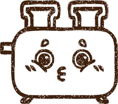 Bir insan tarafından çizilmiş tost makinesi kömürü.