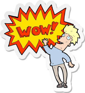 Bir insan tarafından çizilmiş bir karikatürün çıkartması.