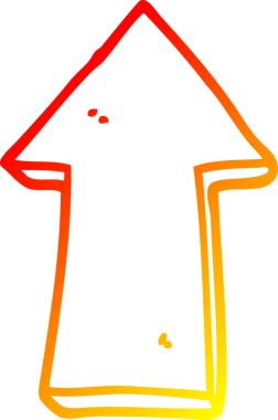 Bir insan tarafından çizilen çizgi film okunun sıcak gradyan çizimi