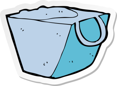 Bir insan tarafından çizilmiş karikatür makarna kutusunun etiketi.