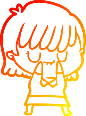 Bir insan tarafından çizilmiş bir karikatür kadın çizimi