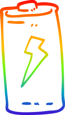 gökkuşağı gradyan çizgi çizimi bir insan tarafından çizilmiş bir karikatür pil