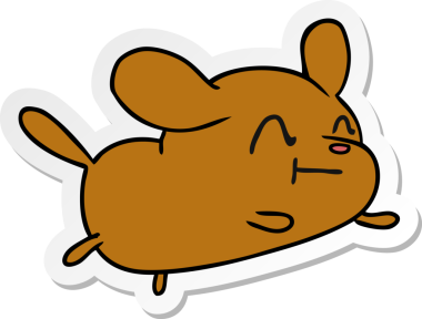 Bir insan tarafından çizilmiş şirin bir köpeğin karikatür çizimi.