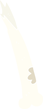 Bir insan tarafından çizilen kırık kemiğin düz renk çizimi