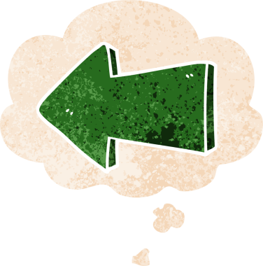 Bir insan tarafından çizilmiş grunge ile düşünce baloncuğu ile çizilmiş çizgi film sıkıntılı retro desen