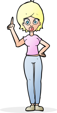 Çizgi filmdeki kadın, bir insan tarafından çizilen noktayı anlatıyor.