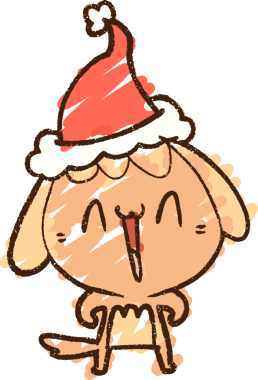 Bir insan tarafından çizilen Noel Köpeği Tebeşiri