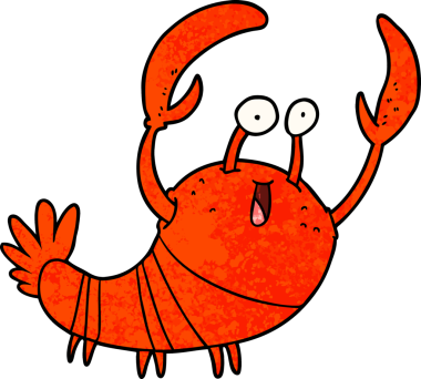 Bir insan tarafından çizilmiş ıstakoz.