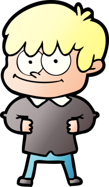 Bir insan tarafından çizilmiş mutlu çizgi film adamı.