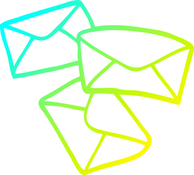 Bir insan tarafından çizilmiş bir karikatürün soğuk gradyan çizimi.