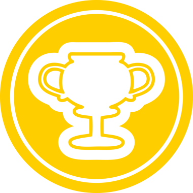 kupa dairesel simgesi bir insan tarafından çizilmiş.