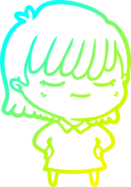 Bir insan tarafından çizilmiş bir karikatür kadın çizimi.