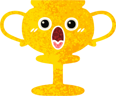 Bir insan tarafından çizilmiş bir kupanın retro illüstrasyon tarzı karikatürü