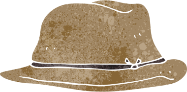 Bir insan tarafından çizilmiş çizgi film şapkası.