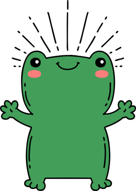 Bir insan tarafından çizilmiş geleneksel dövme stili mutlu kurbağanın çizimi