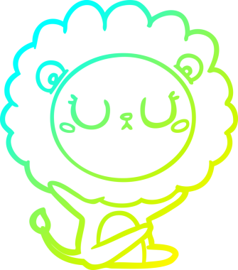 Bir insan tarafından çizilmiş karikatür aslanı çizimi.