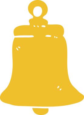 Bir insan tarafından çizilmiş karalama zili.