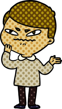 Bir insan tarafından çizilmiş kızgın bir adam.