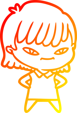 Bir insan tarafından çizilmiş bir karikatür kadın çizimi